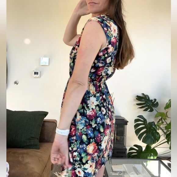 Soprano Colorful Floral Sleeveless Mini Fit And Flare Dress XS - Picture 4 of 14